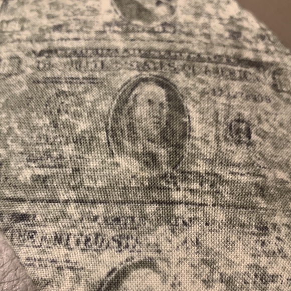 80’s $100 BENJAMINS CASH BENJAMIN FRANKLIN MONEY PRINT WOVEN NECKTIE - Picture 3 of 12